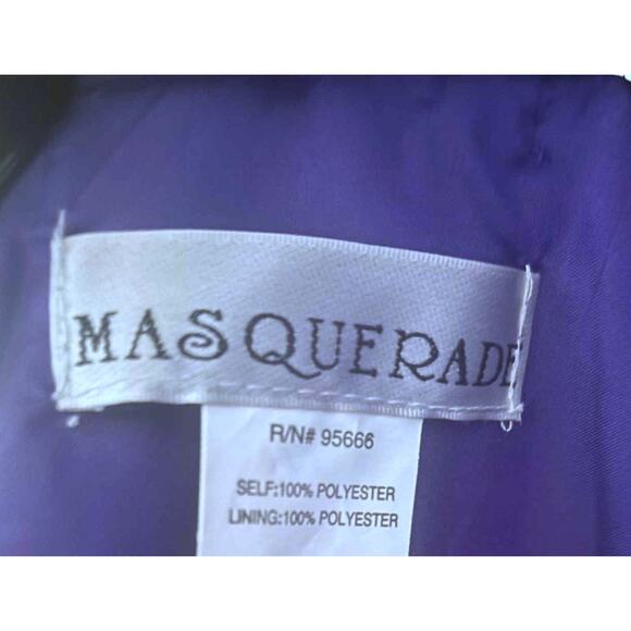 Vintage 1980s Masquerade Blue Tulle Prom Dress Ruched Sweetheart Midi Sz 3/4 EUC - Picture 4 of 4